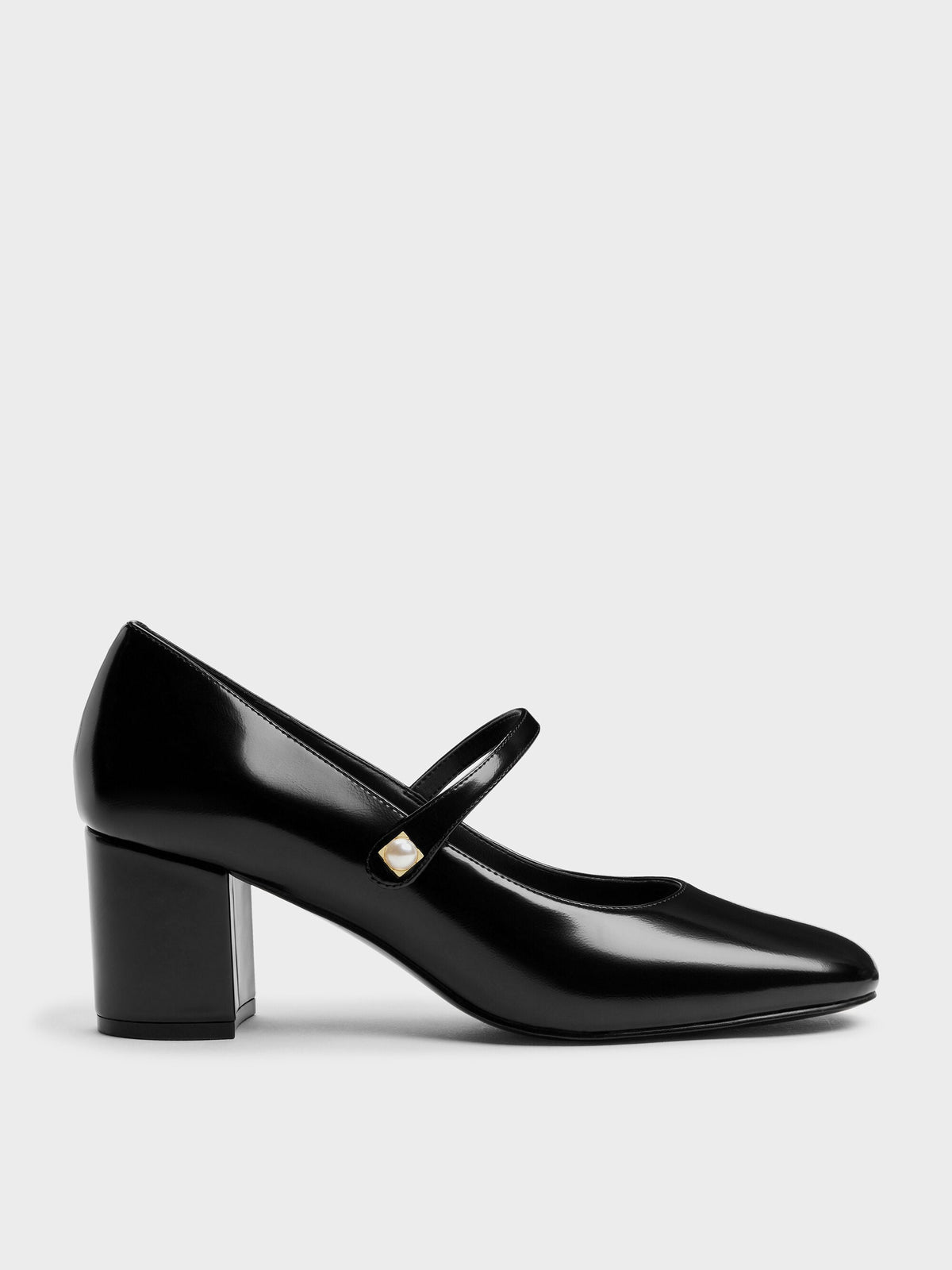 CHARLES & KEITH Latest / Marie Pearl Mary Jane Pumps - Black Box