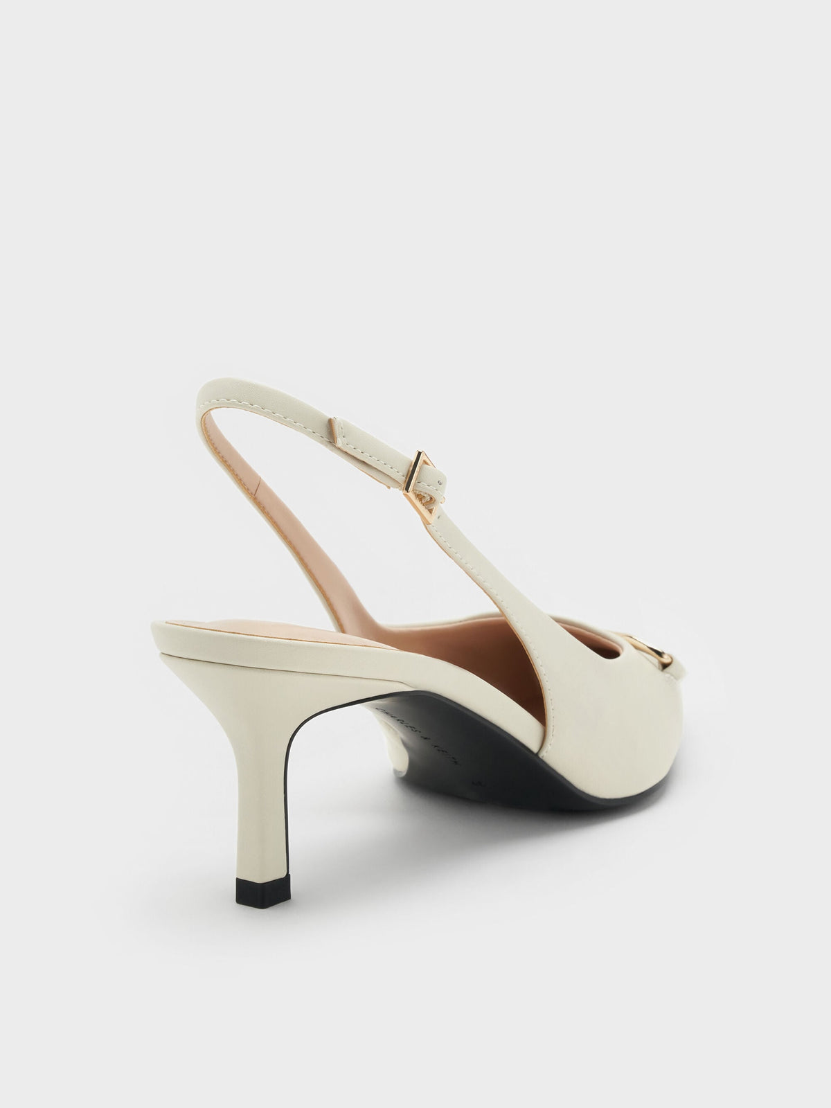 CHARLES & KEITH Premium / Leslie Slingback Pumps - Chalk
