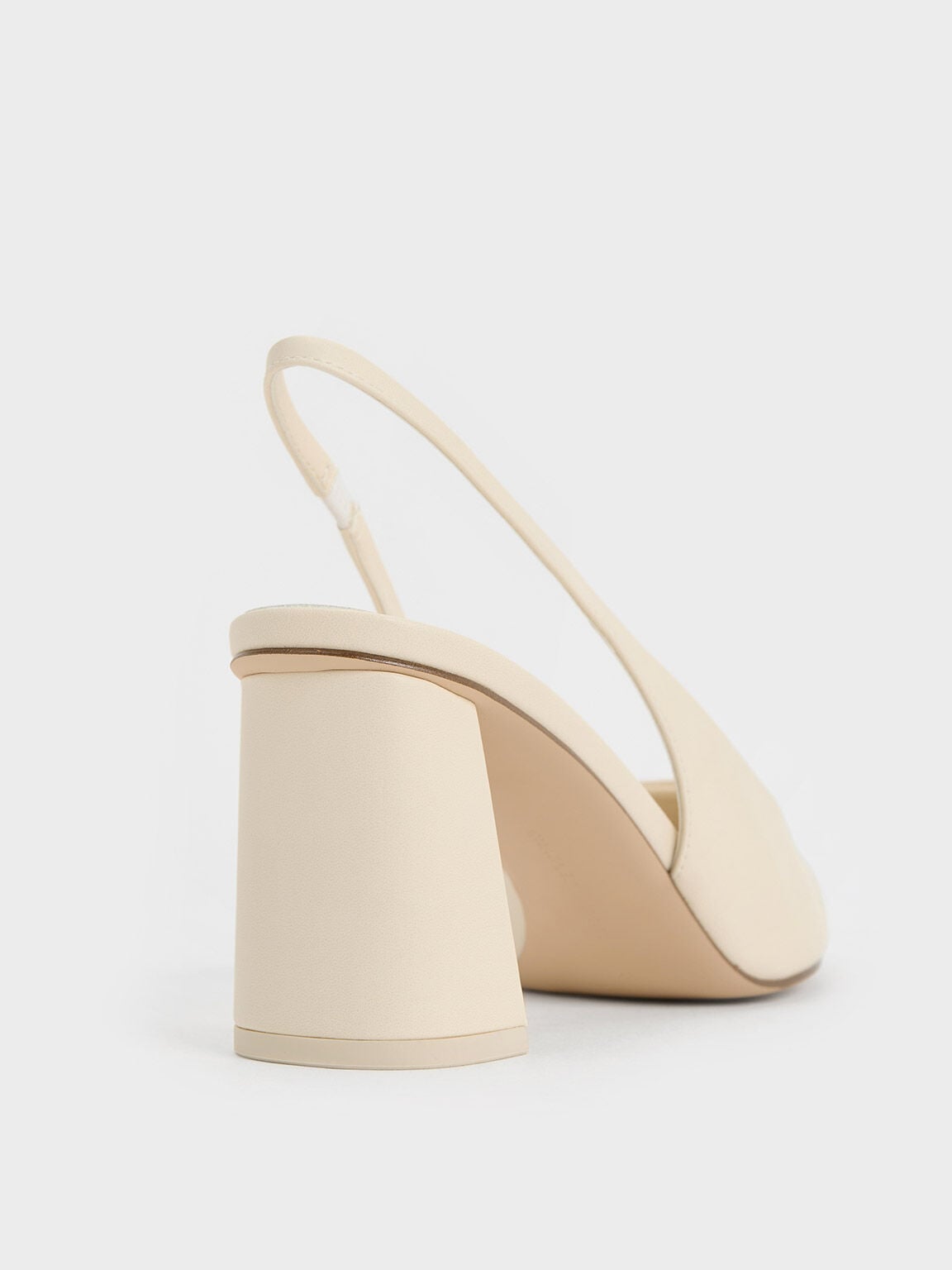 CHARLES & KEITH Best Seller / Teagan Pointed Slingback Pumps - Chalk