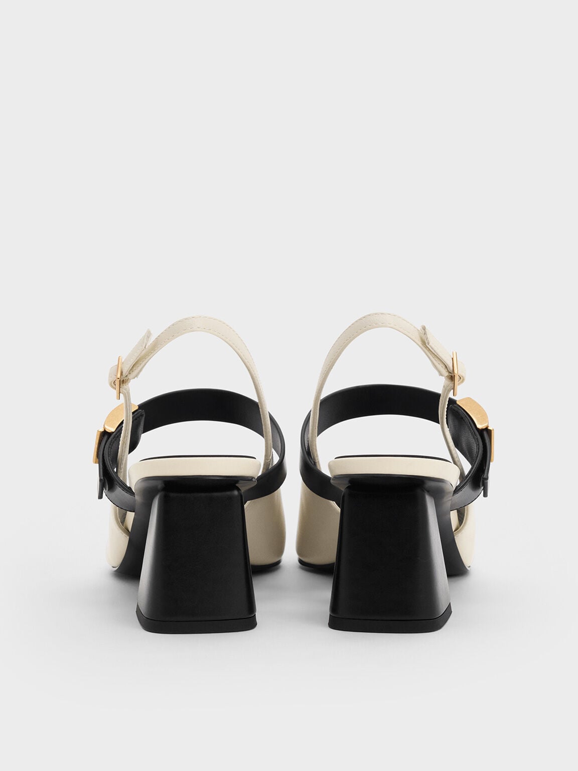 CHARLES & KEITH Recommended / Yvette Mary Jane Slingback Pumps - Chalk