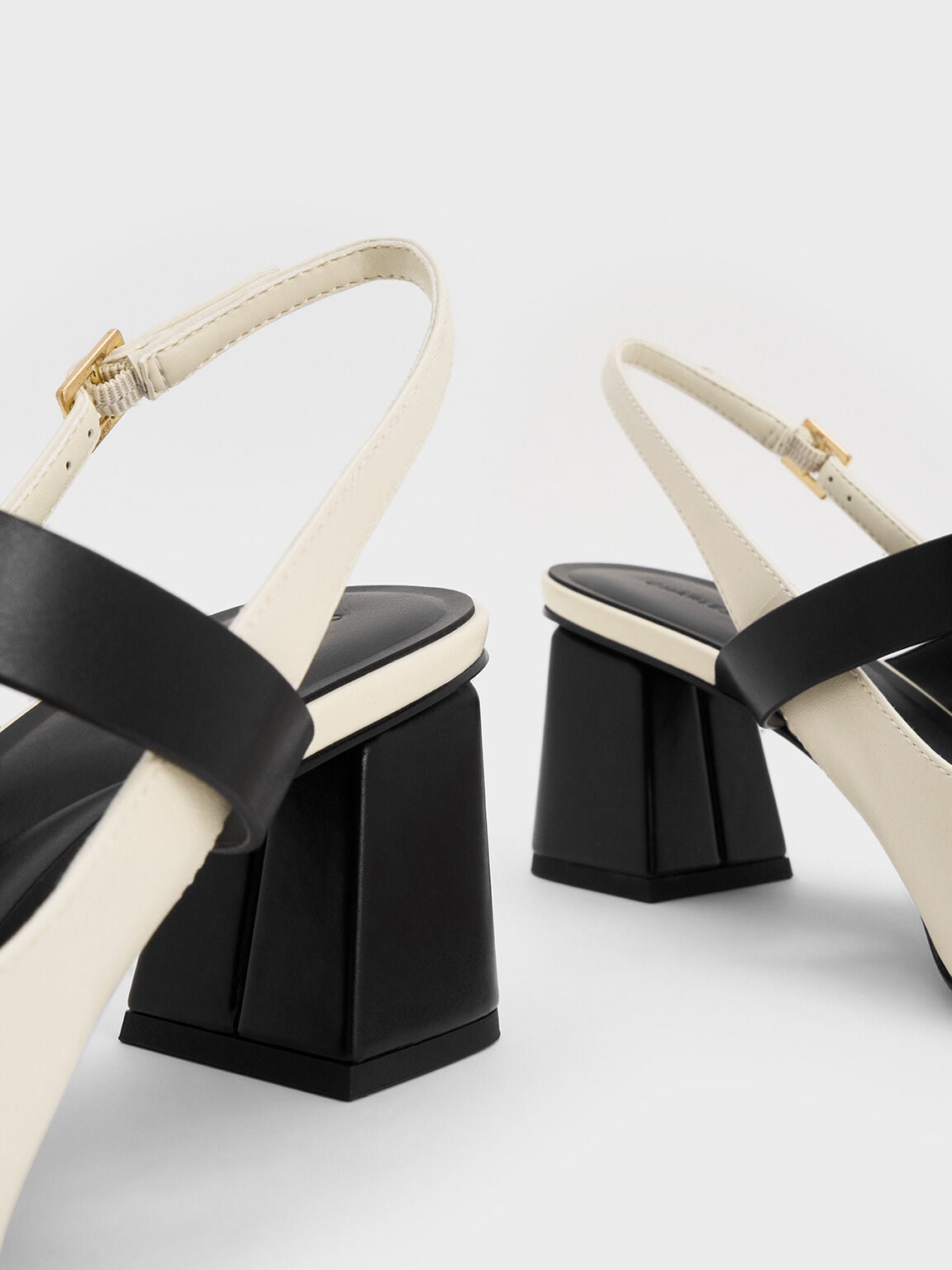 CHARLES & KEITH Recommended / Yvette Mary Jane Slingback Pumps - Chalk