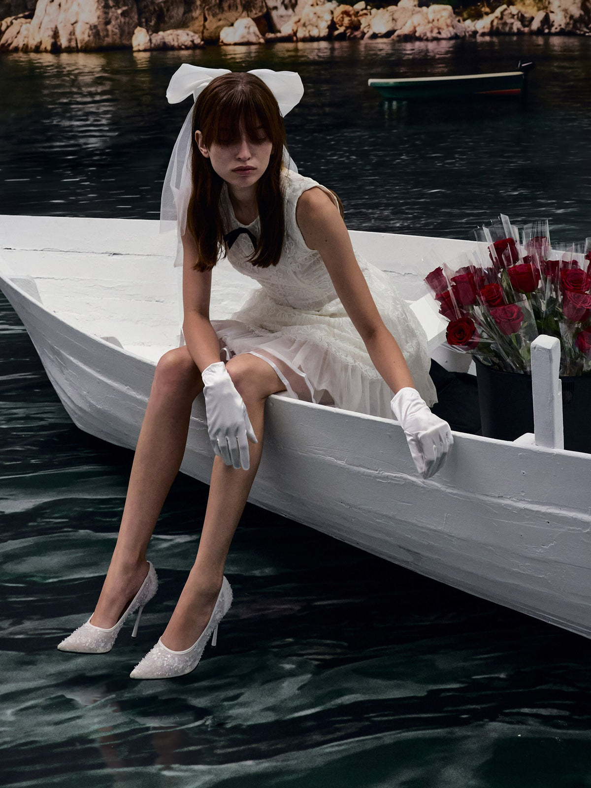 CHARLES & KEITH Sale / Kyra Embroidered-Mesh Stiletto Pumps - White