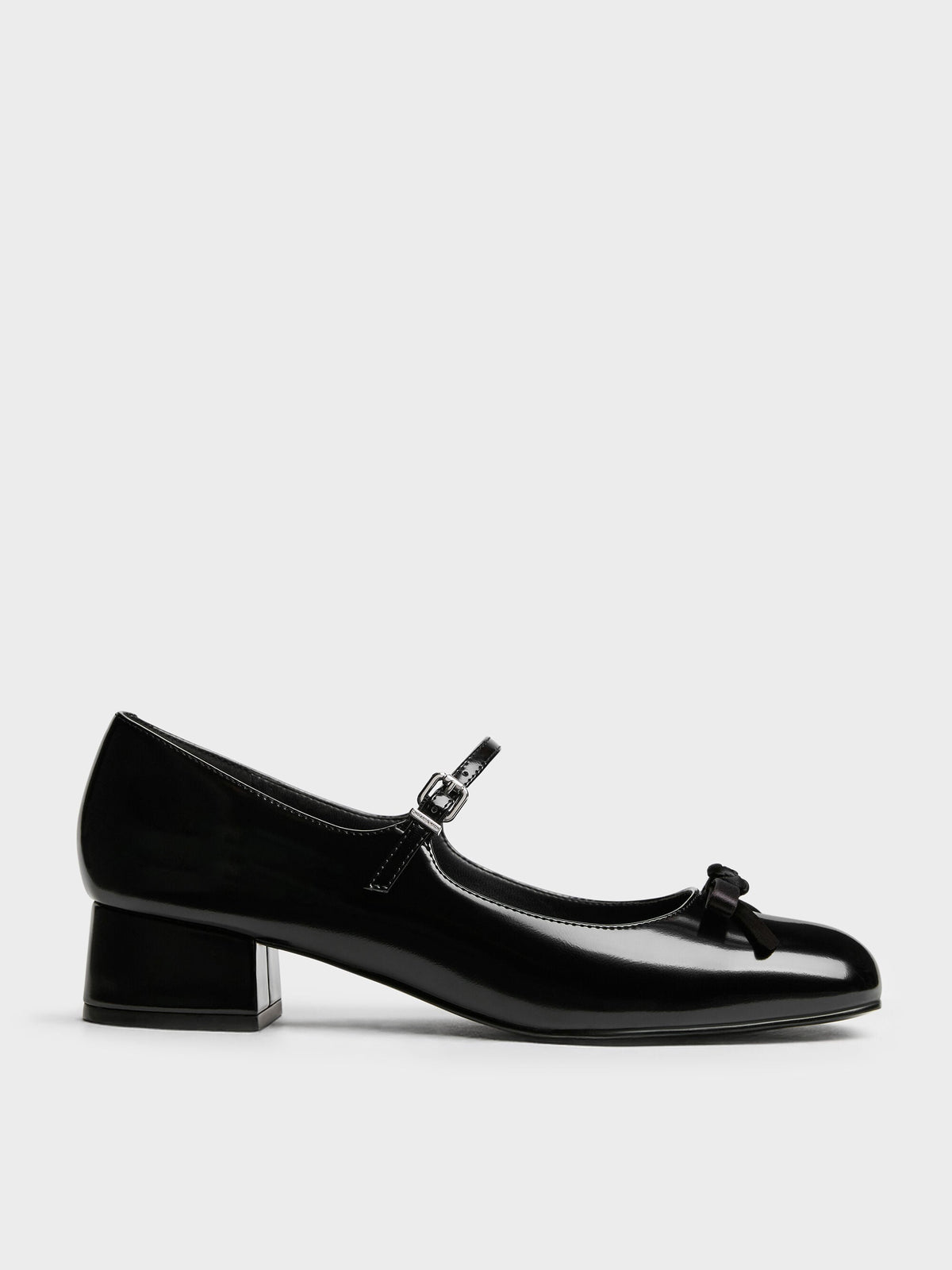 CHARLES & KEITH Special Offer / Kelis Rose-Bow Mary Jane Pumps - Black Box