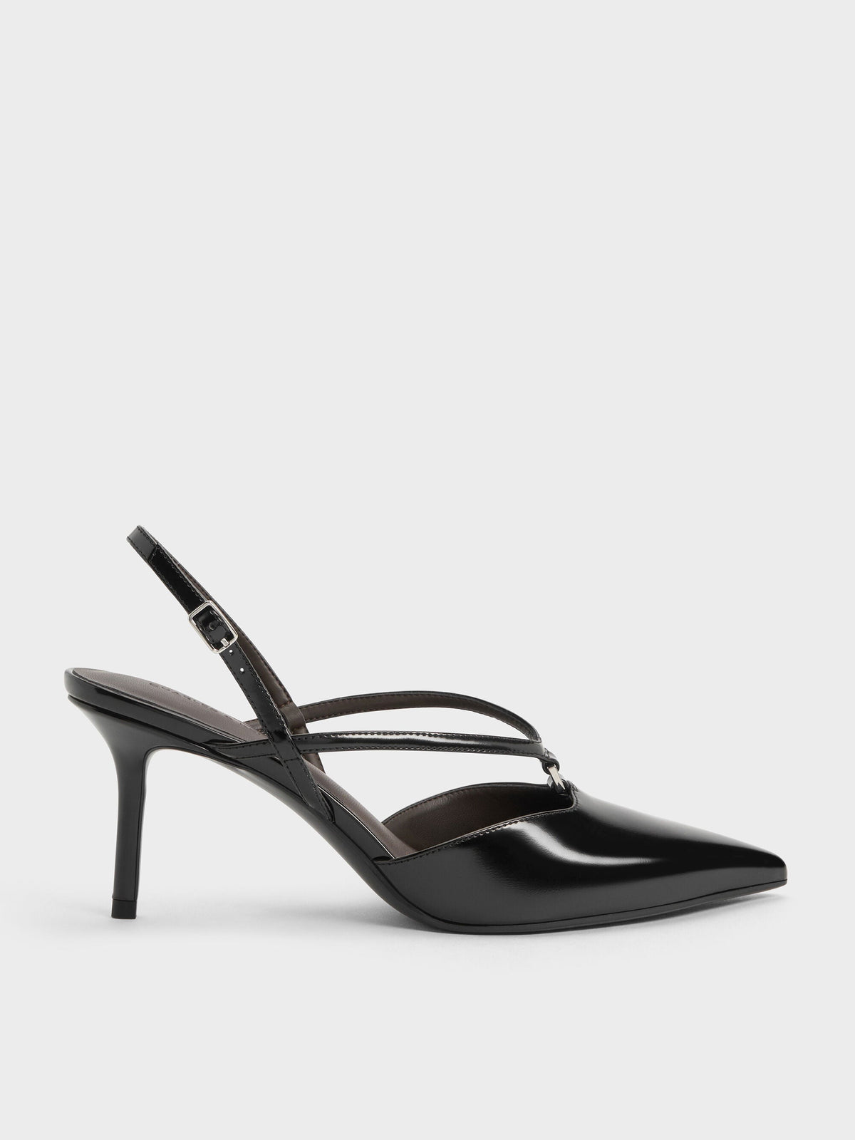 CHARLES & KEITH Great Value / V-Strap Slingback Pumps - Black Box