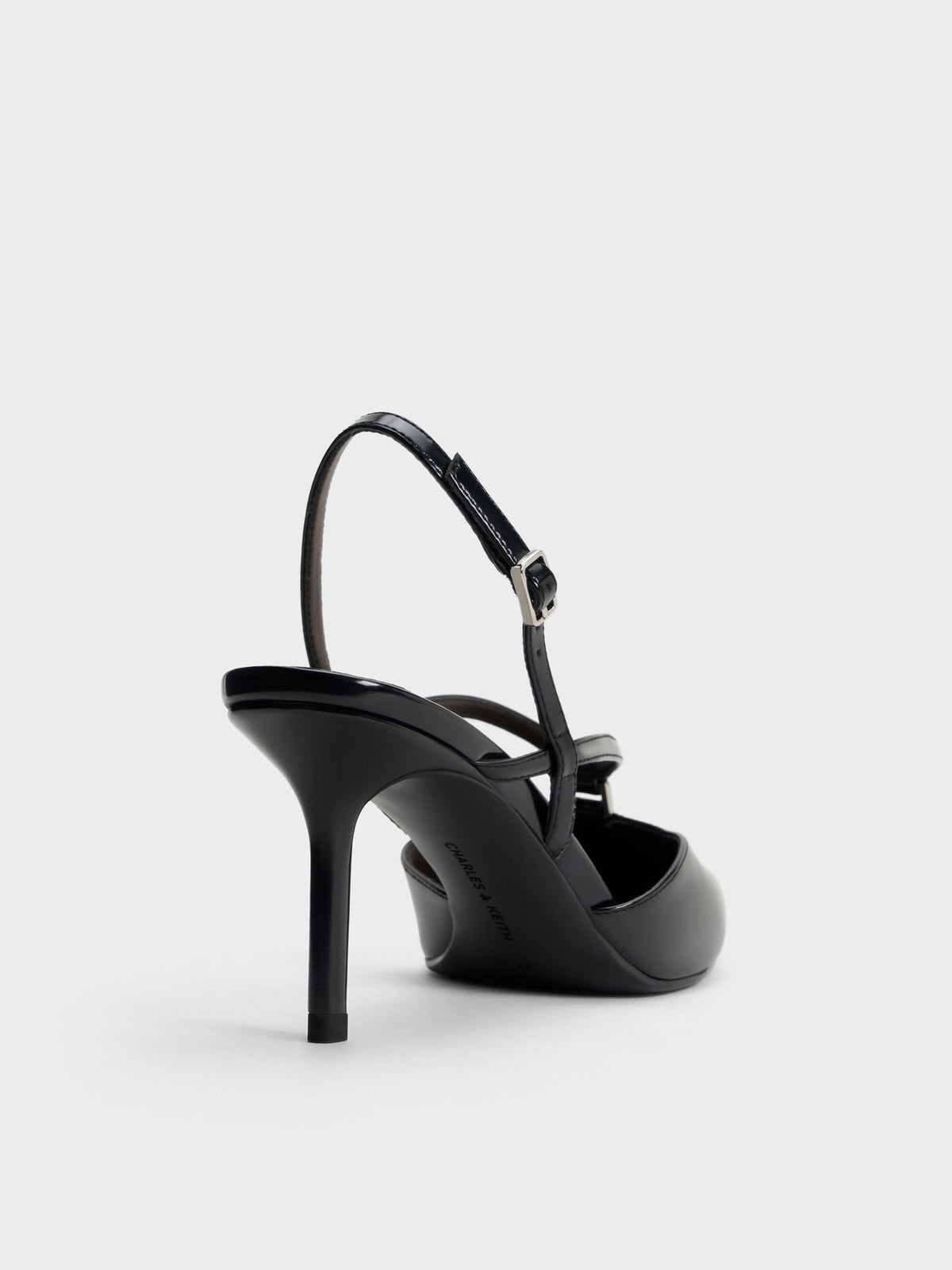 CHARLES & KEITH Great Value / V-Strap Slingback Pumps - Black Box