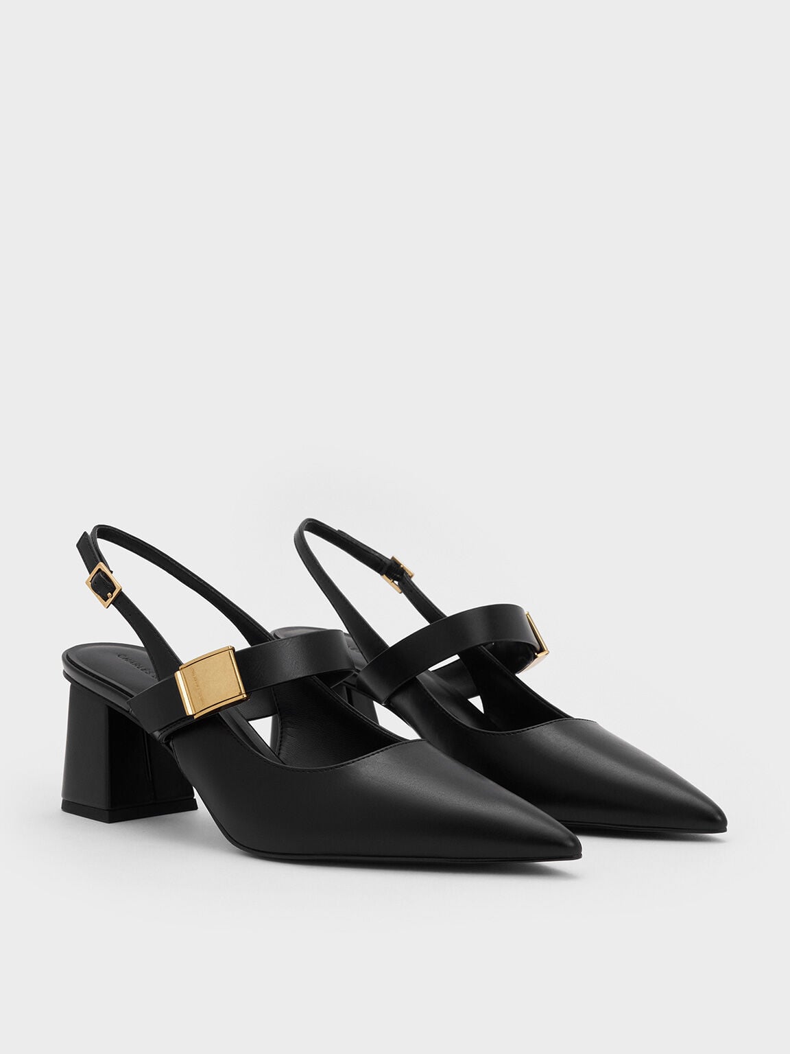 CHARLES & KEITH Trusted / Yvette Mary Jane Slingback Pumps - Black