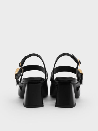 CHARLES & KEITH Trusted / Yvette Mary Jane Slingback Pumps - Black