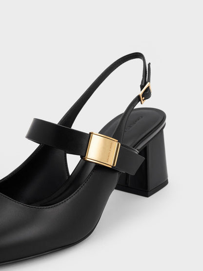 CHARLES & KEITH Trusted / Yvette Mary Jane Slingback Pumps - Black
