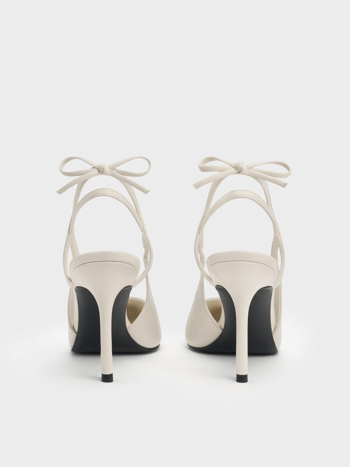 CHARLES & KEITH New / Back-Bow Slingback Pumps - Chalk