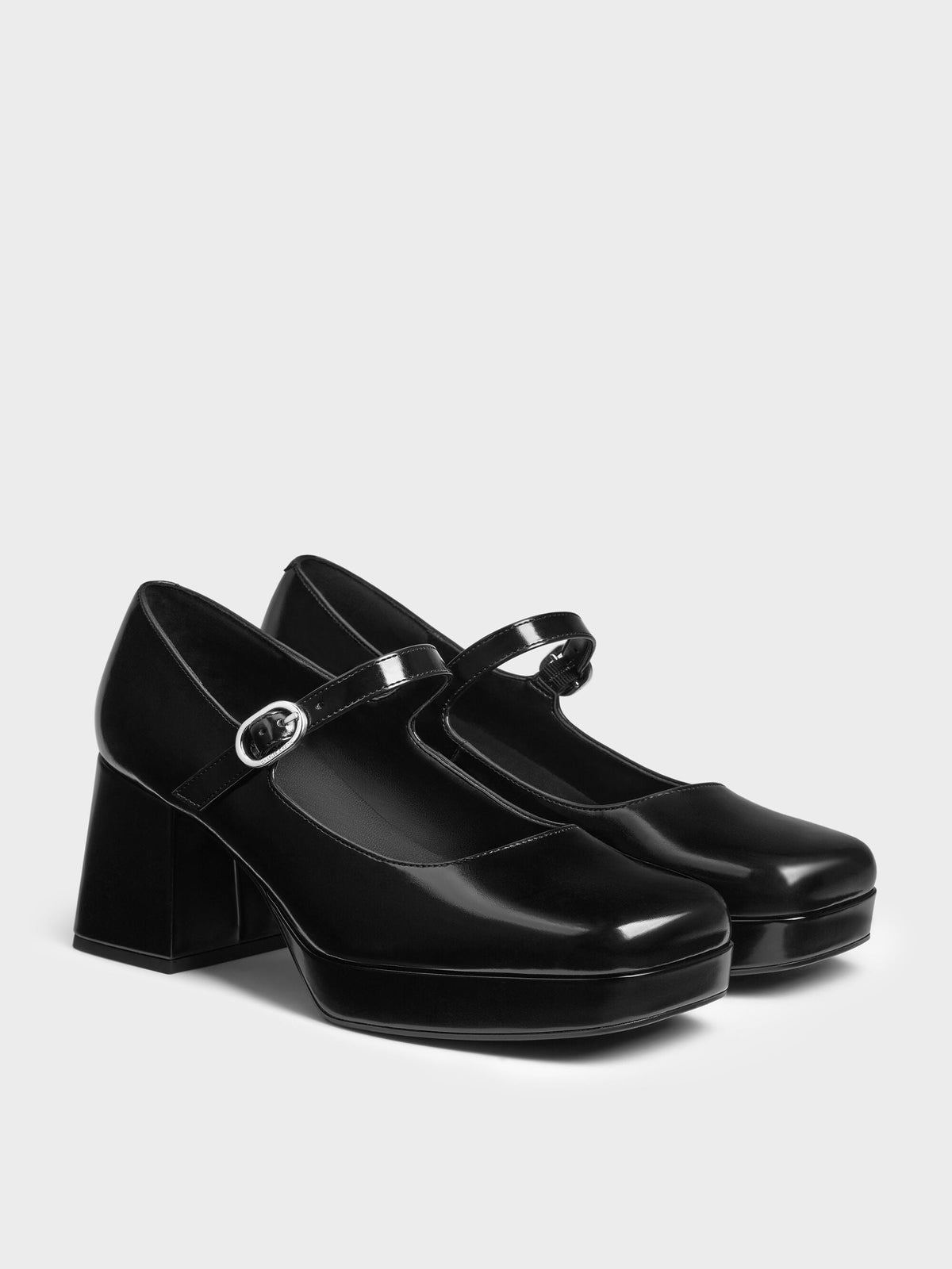 CHARLES & KEITH Latest / Platform Mary Jane Pumps - Black Box