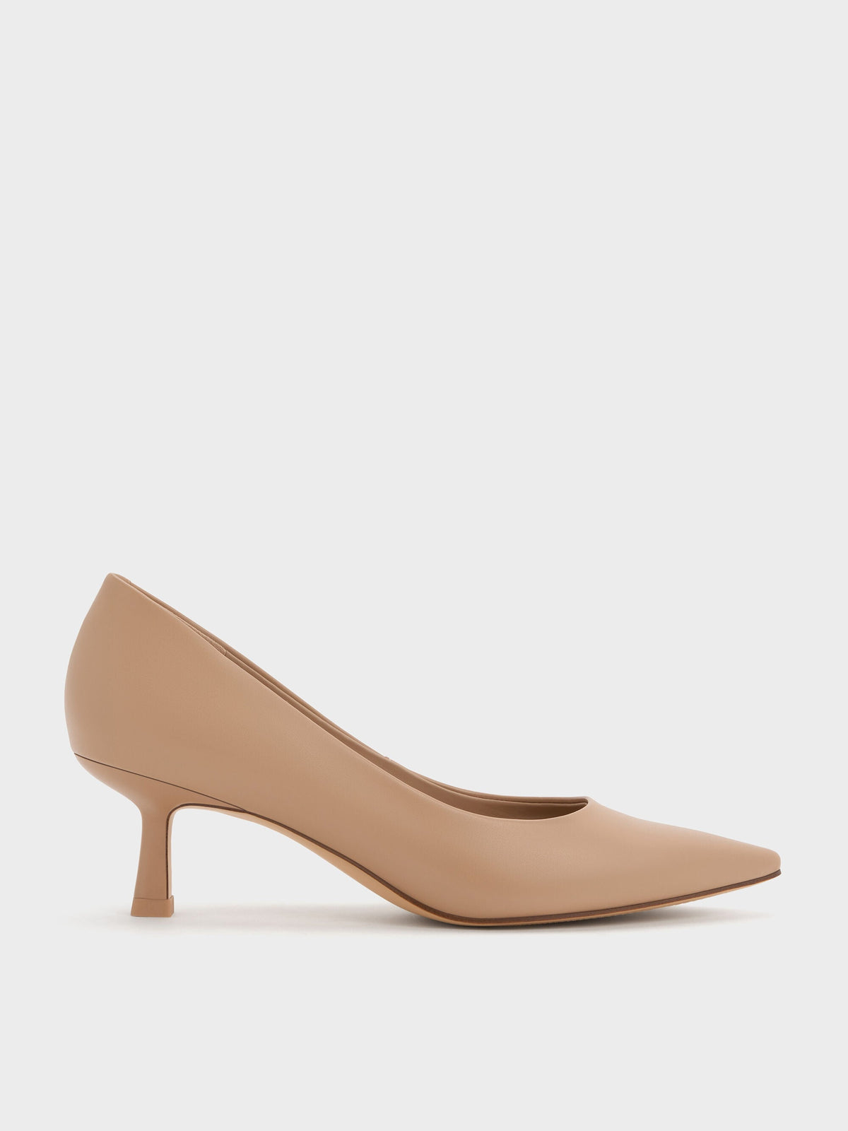 CHARLES & KEITH Best Price / Emmy Pointed Kitten Heel Pumps - Nude