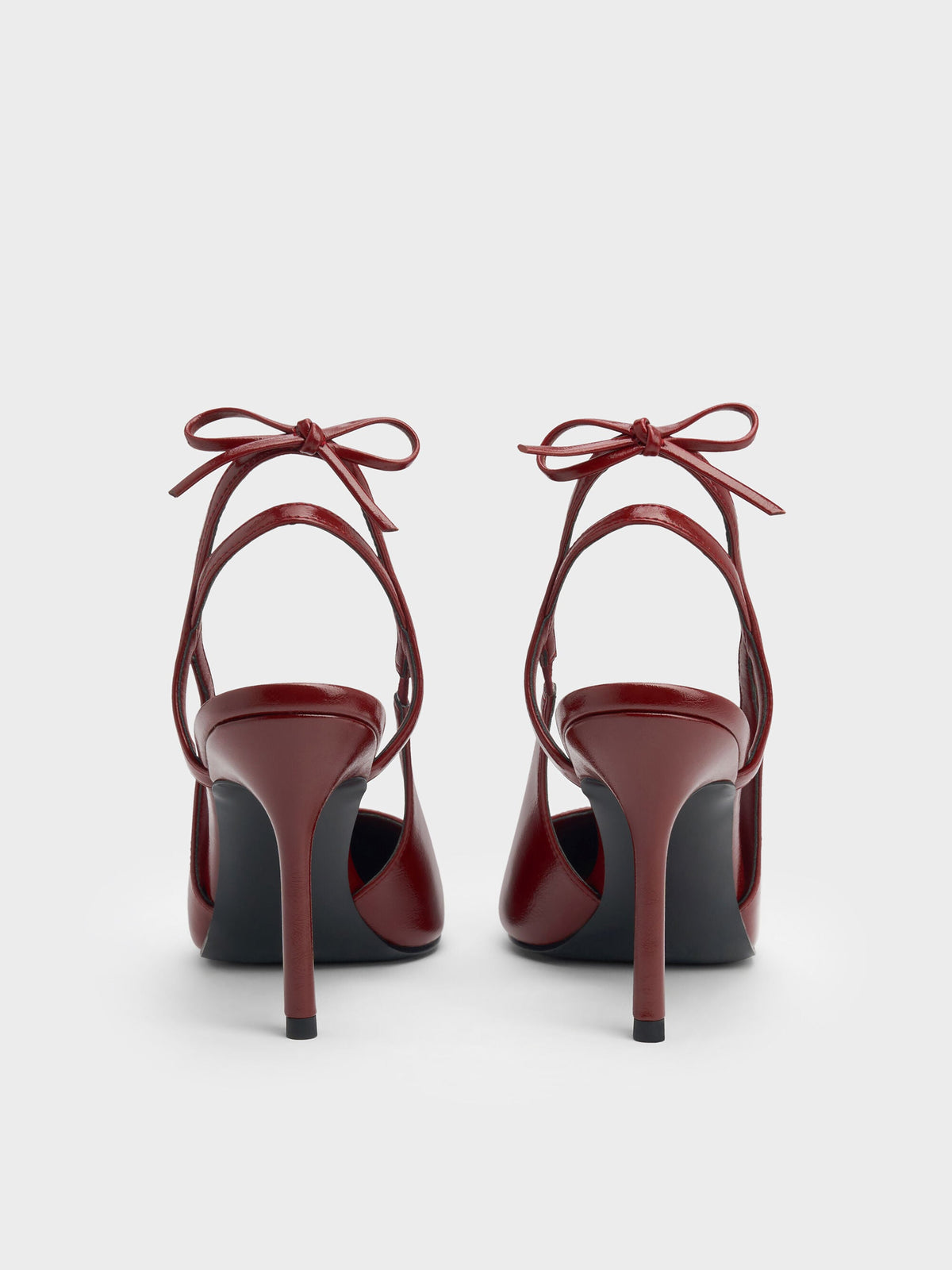 CHARLES & KEITH Deals / Back-Bow Slingback Pumps - Burgundy