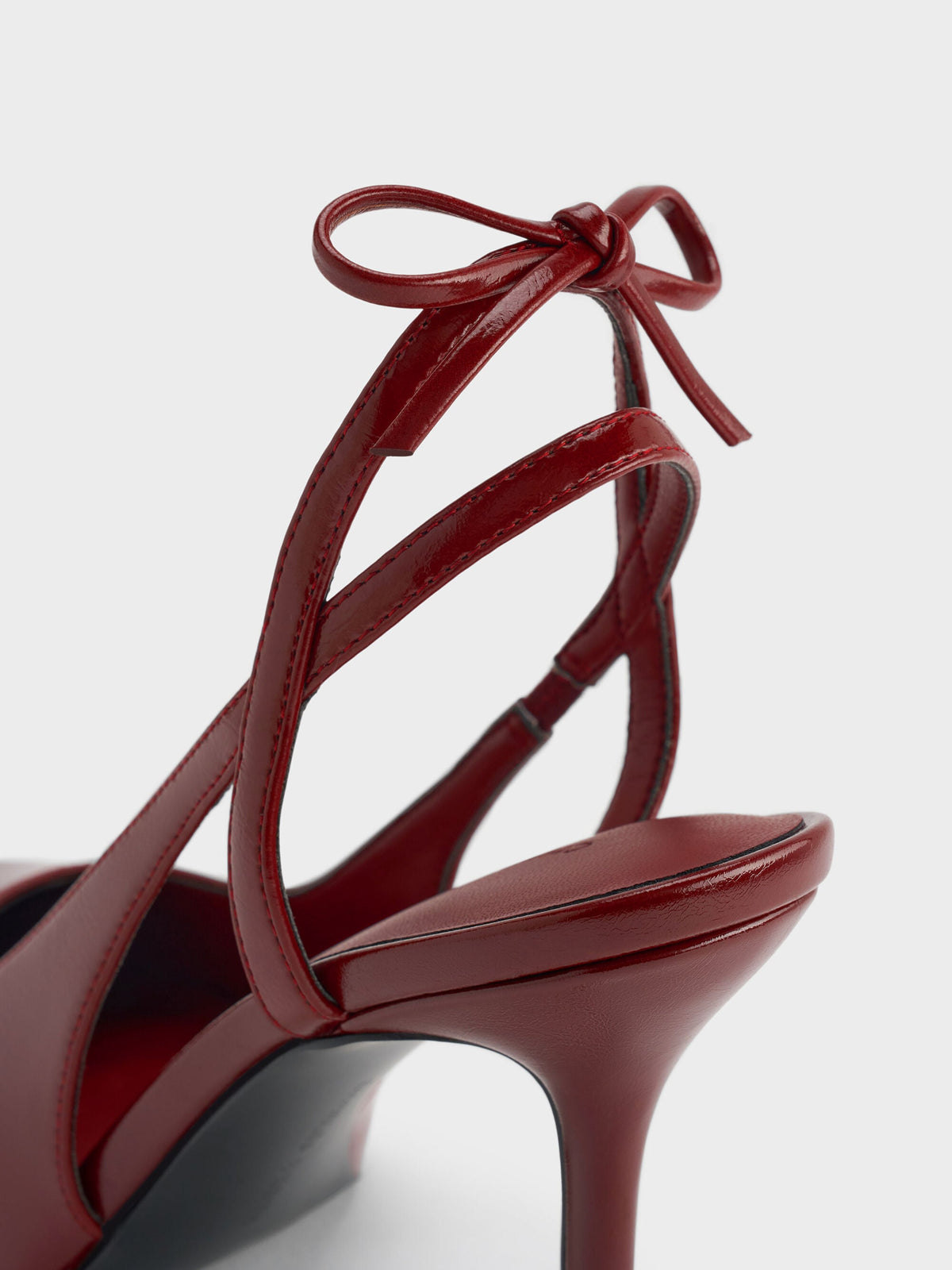 CHARLES & KEITH Deals / Back-Bow Slingback Pumps - Burgundy