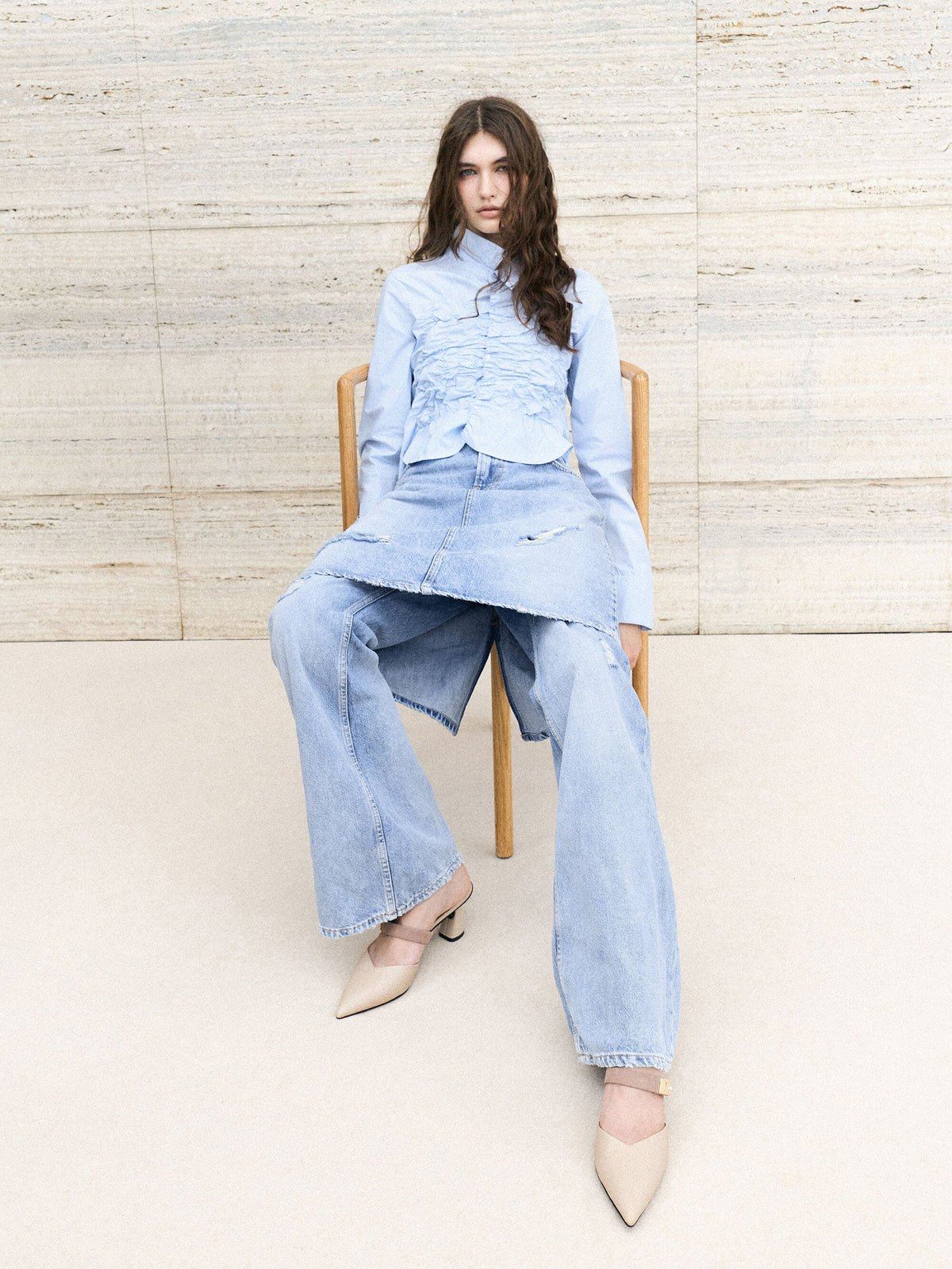 CHARLES & KEITH Popular / Lando Heeled Mules - Chalk