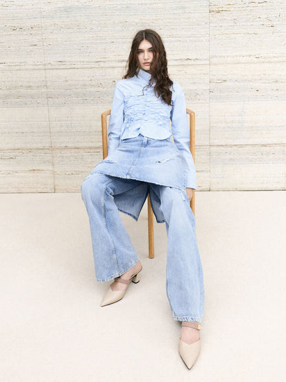 CHARLES & KEITH Popular / Lando Heeled Mules - Chalk