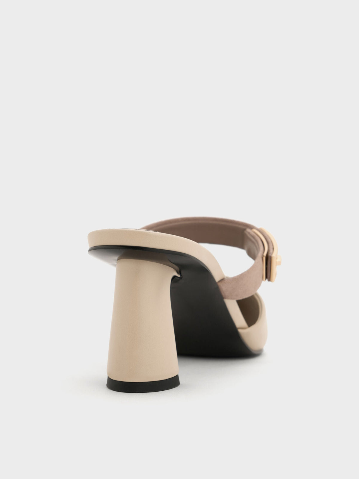 CHARLES & KEITH Popular / Lando Heeled Mules - Chalk