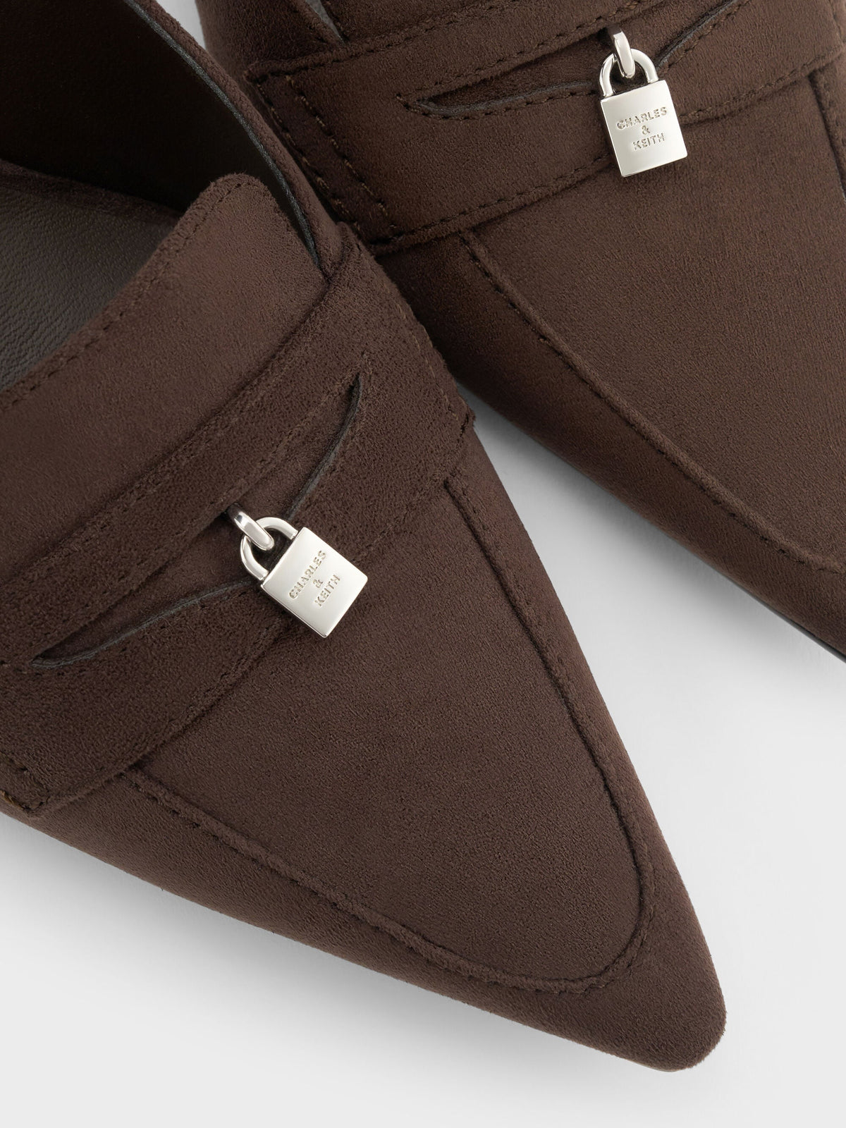 CHARLES & KEITH Featured / Griselda Faux Suede Slingback Pumps - Dark Brown Textured