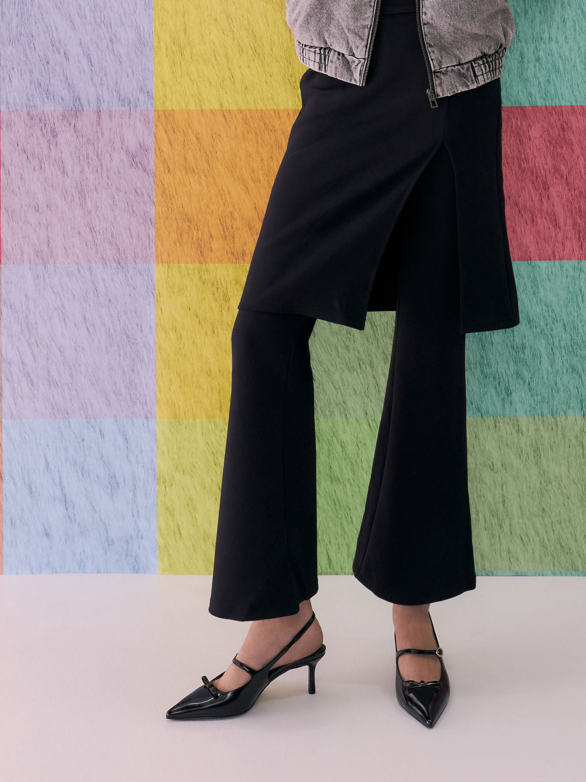 CHARLES & KEITH Customer Favorite / Sonali Bow Slingback Pumps - Black Box