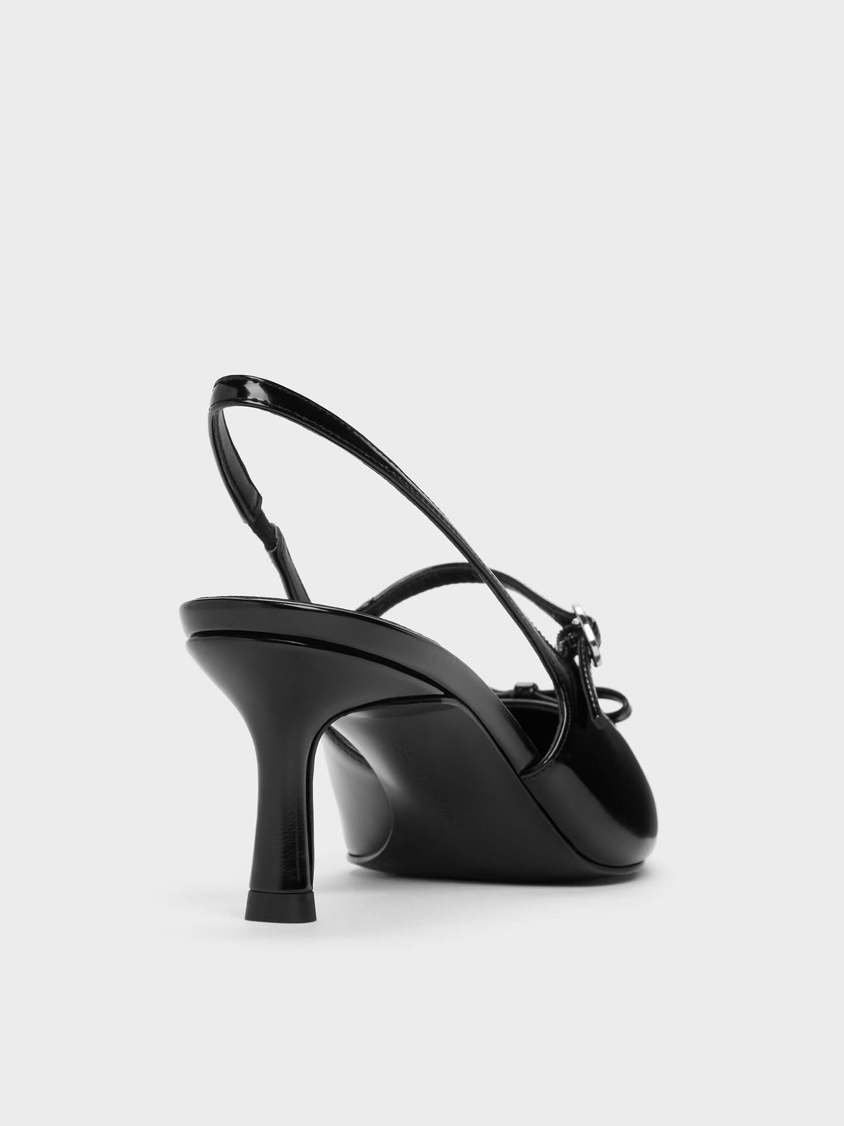 CHARLES & KEITH Customer Favorite / Sonali Bow Slingback Pumps - Black Box