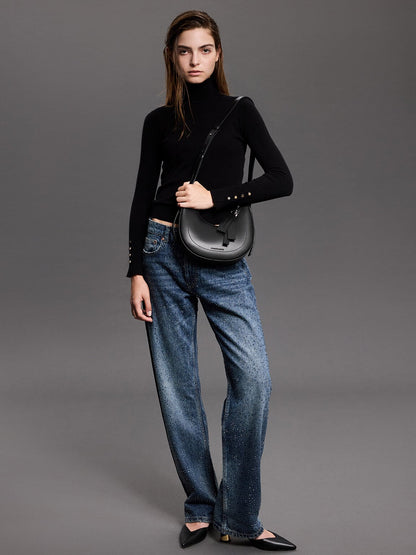 CHARLES & KEITH Value / Cammie Metallic-Heel Mules - Black