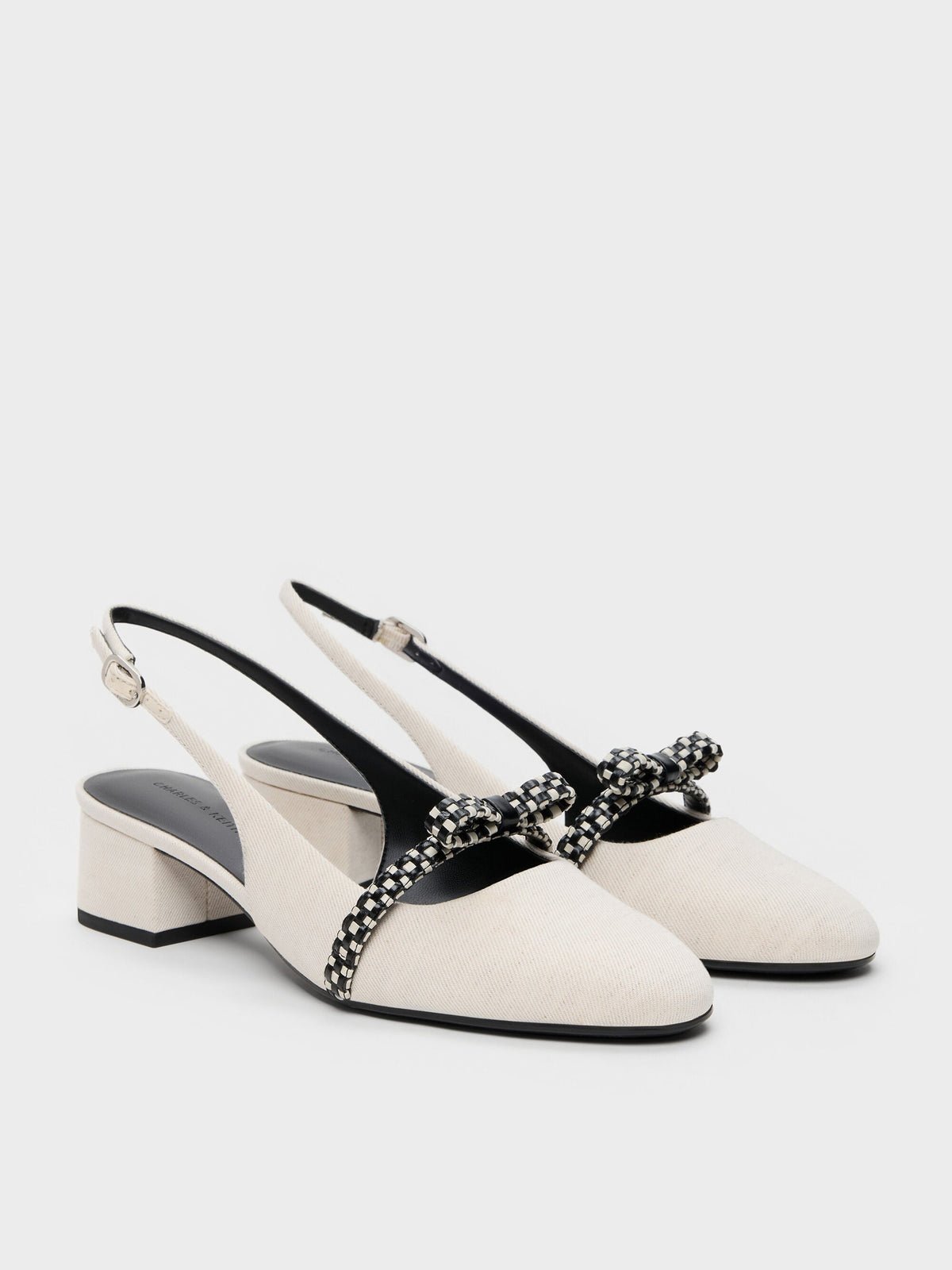 CHARLES & KEITH Smart Buy / Kaleen Slingback Pumps - Chalk