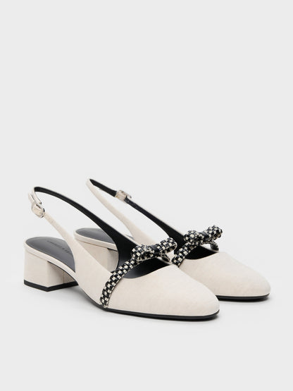 CHARLES & KEITH Smart Buy / Kaleen Slingback Pumps - Chalk