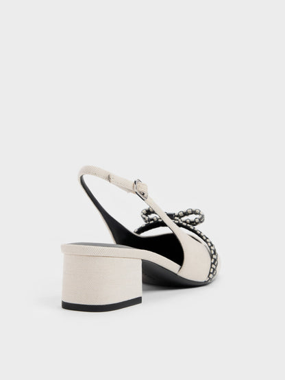 CHARLES & KEITH Smart Buy / Kaleen Slingback Pumps - Chalk