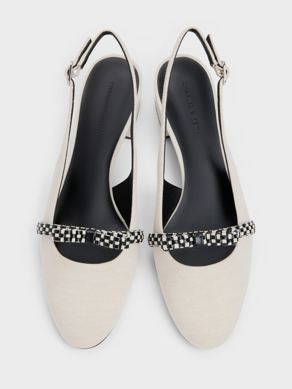 CHARLES & KEITH Smart Buy / Kaleen Slingback Pumps - Chalk