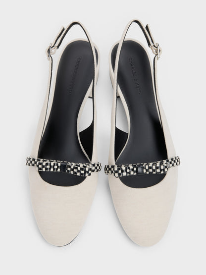 CHARLES & KEITH Smart Buy / Kaleen Slingback Pumps - Chalk