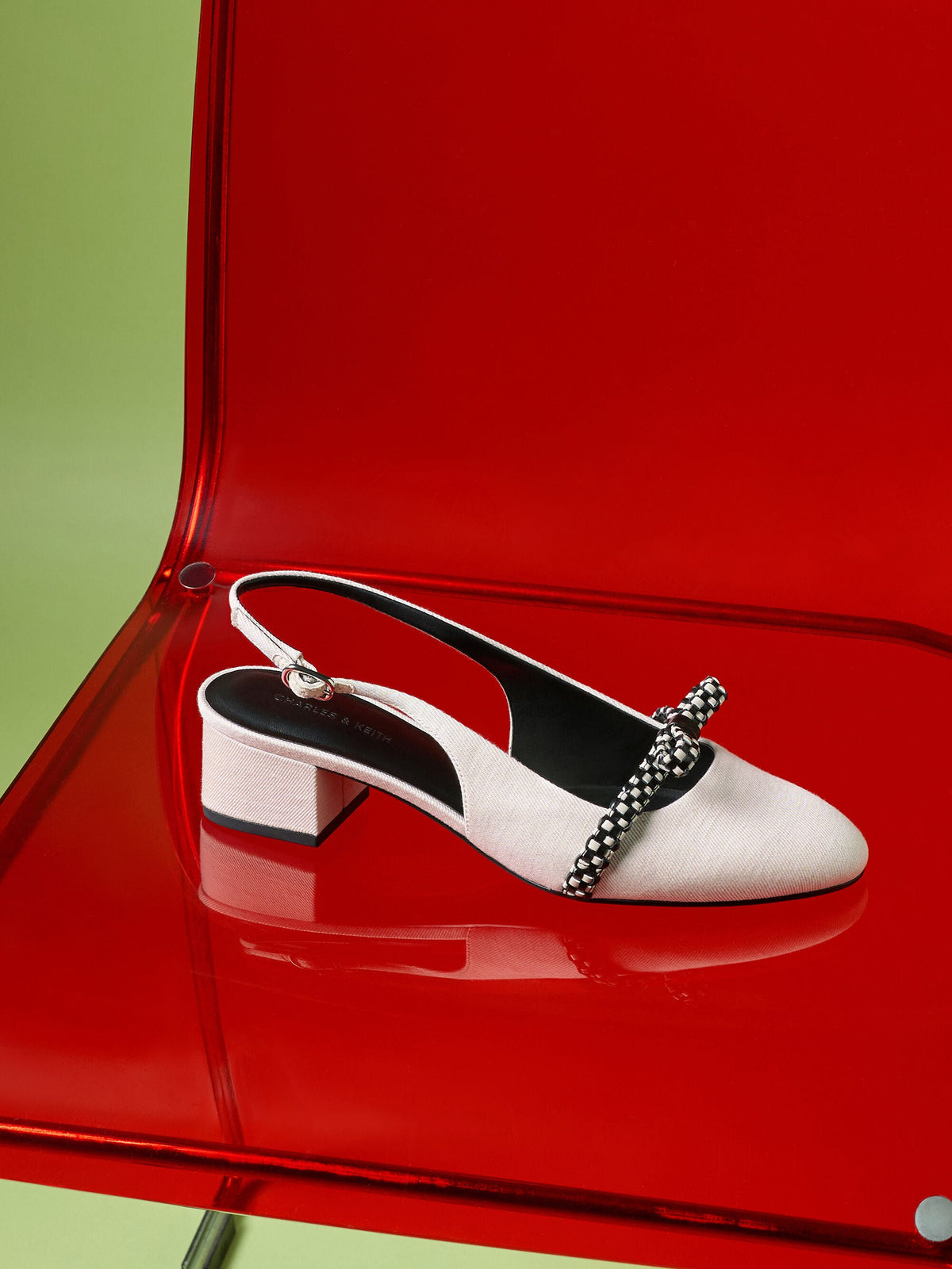 CHARLES & KEITH Smart Buy / Kaleen Slingback Pumps - Chalk