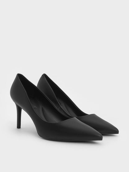 CHARLES & KEITH Trusted / Emmy Pointed Stiletto Pumps - Black