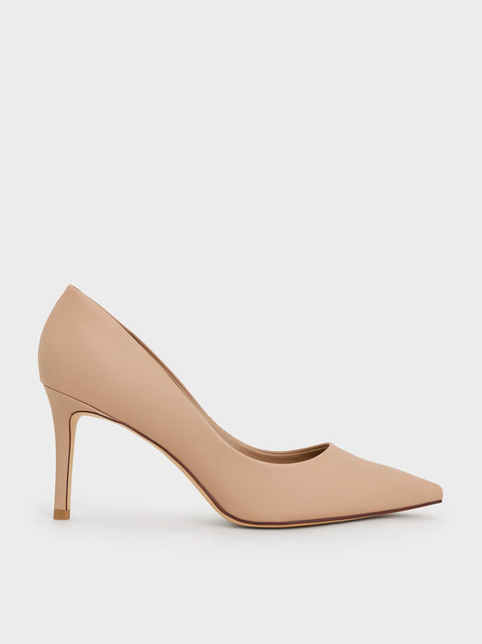 CHARLES & KEITH Essential / Emmy Pointed Stiletto Pumps - Nude