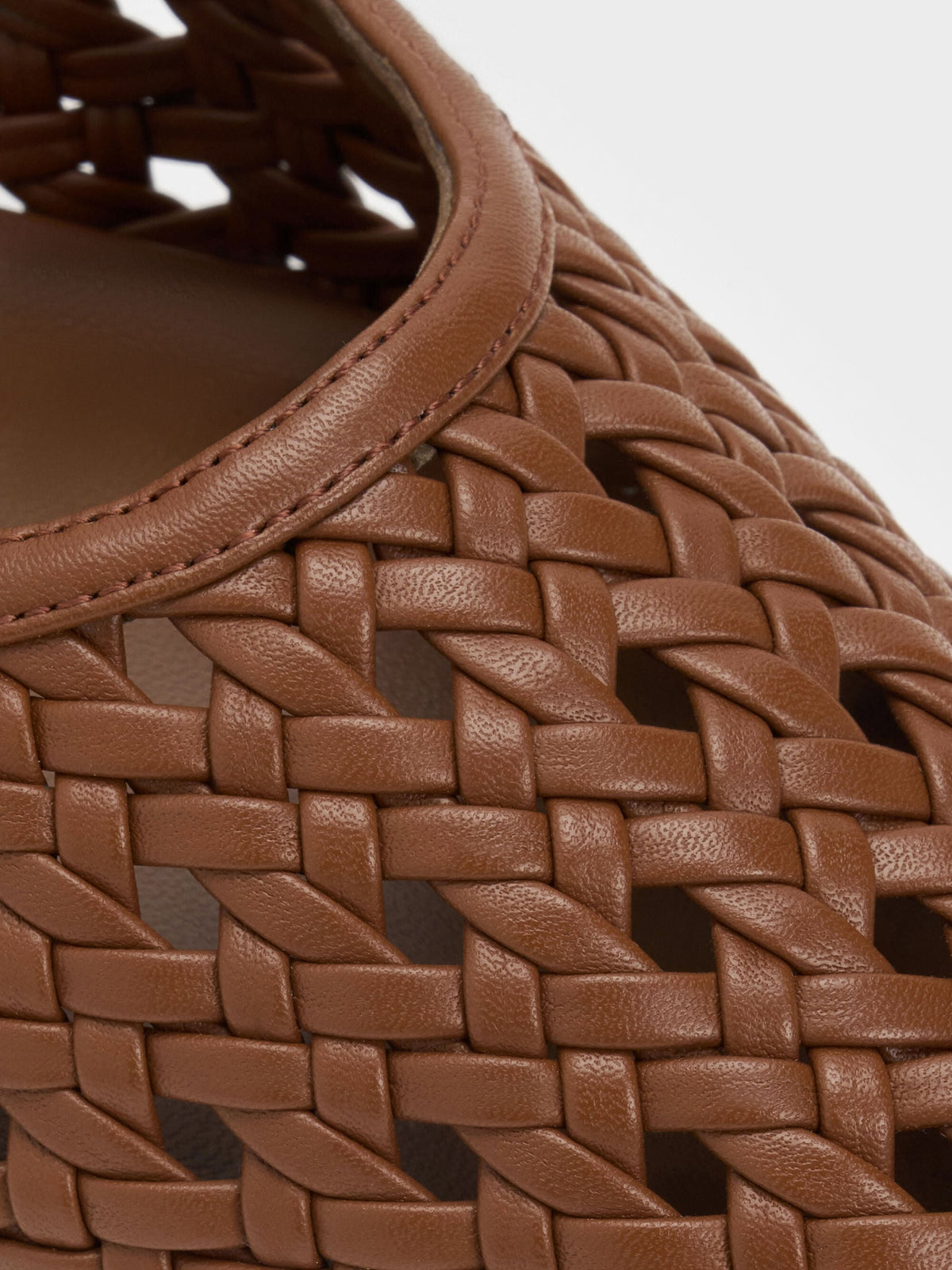 CHARLES & KEITH Everyday / Woven Pointed Stiletto Pumps - Brown