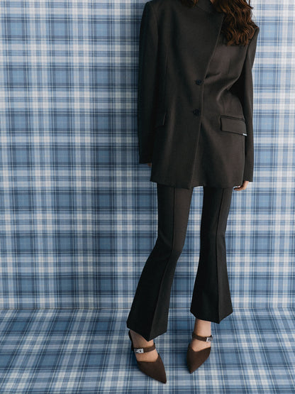CHARLES & KEITH Featured / Lando Faux Suede Heeled Mules - Dark Brown Textured
