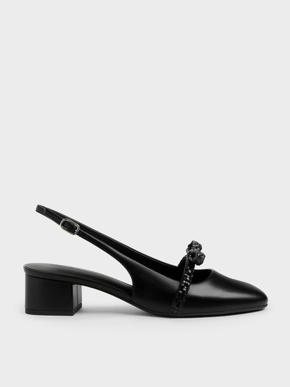 CHARLES & KEITH Smart Buy / Kaleen Slingback Pumps - Black