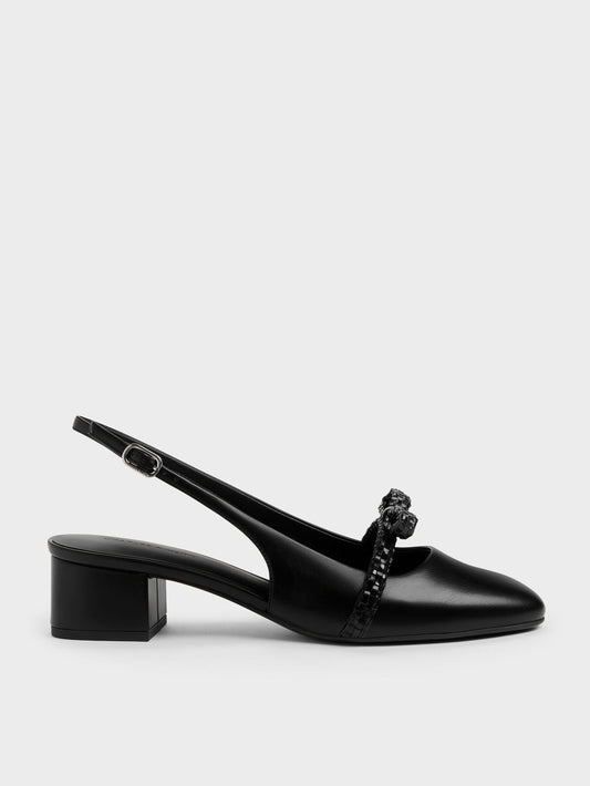 CHARLES & KEITH Smart Buy / Kaleen Slingback Pumps - Black