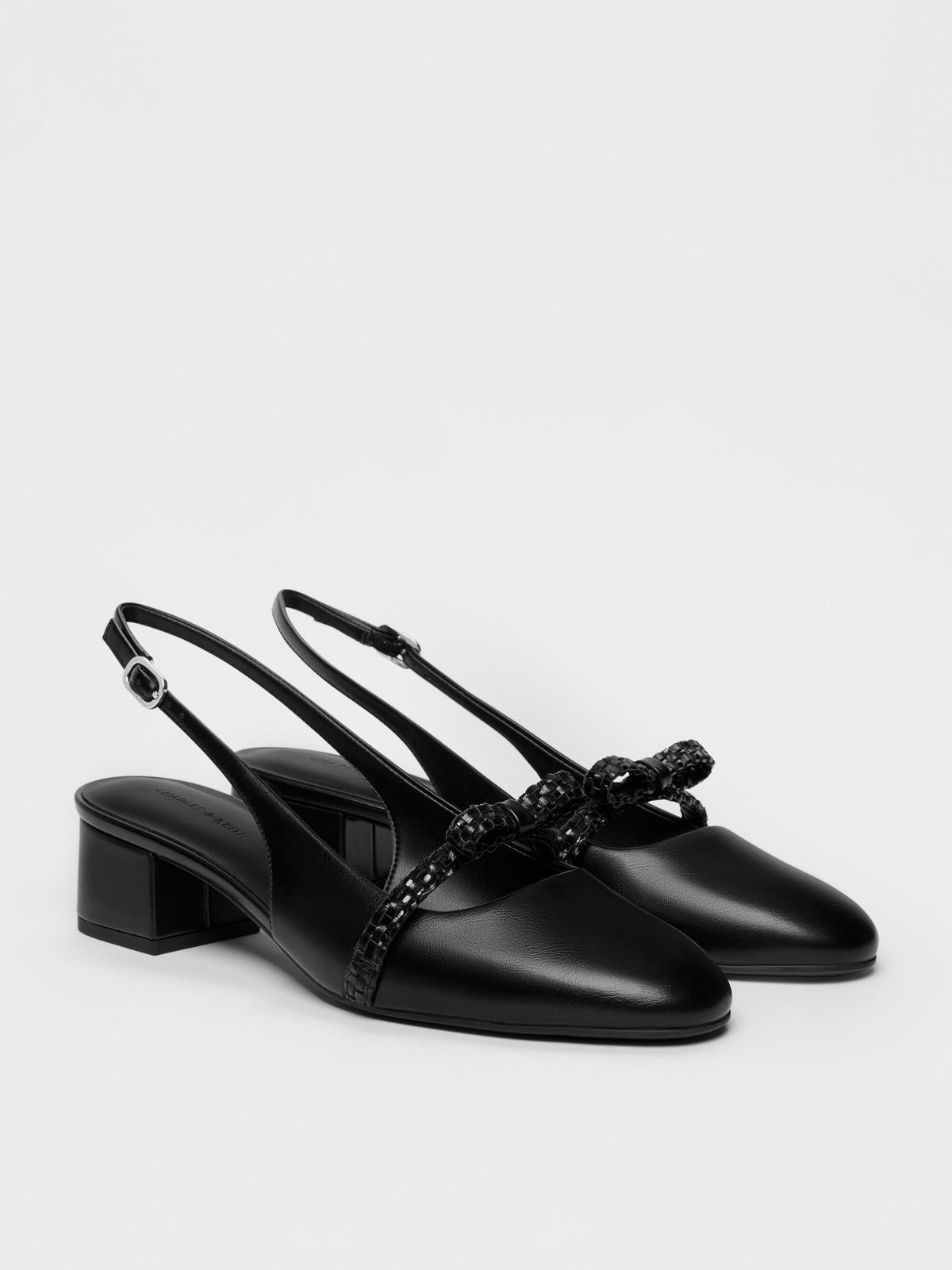 CHARLES & KEITH Smart Buy / Kaleen Slingback Pumps - Black