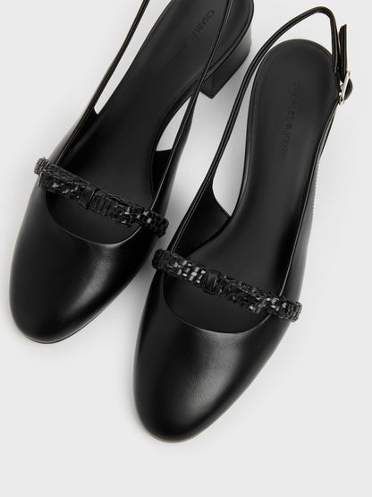 CHARLES & KEITH Smart Buy / Kaleen Slingback Pumps - Black