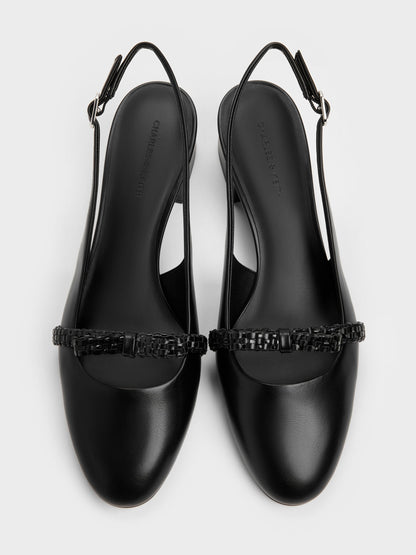 CHARLES & KEITH Smart Buy / Kaleen Slingback Pumps - Black