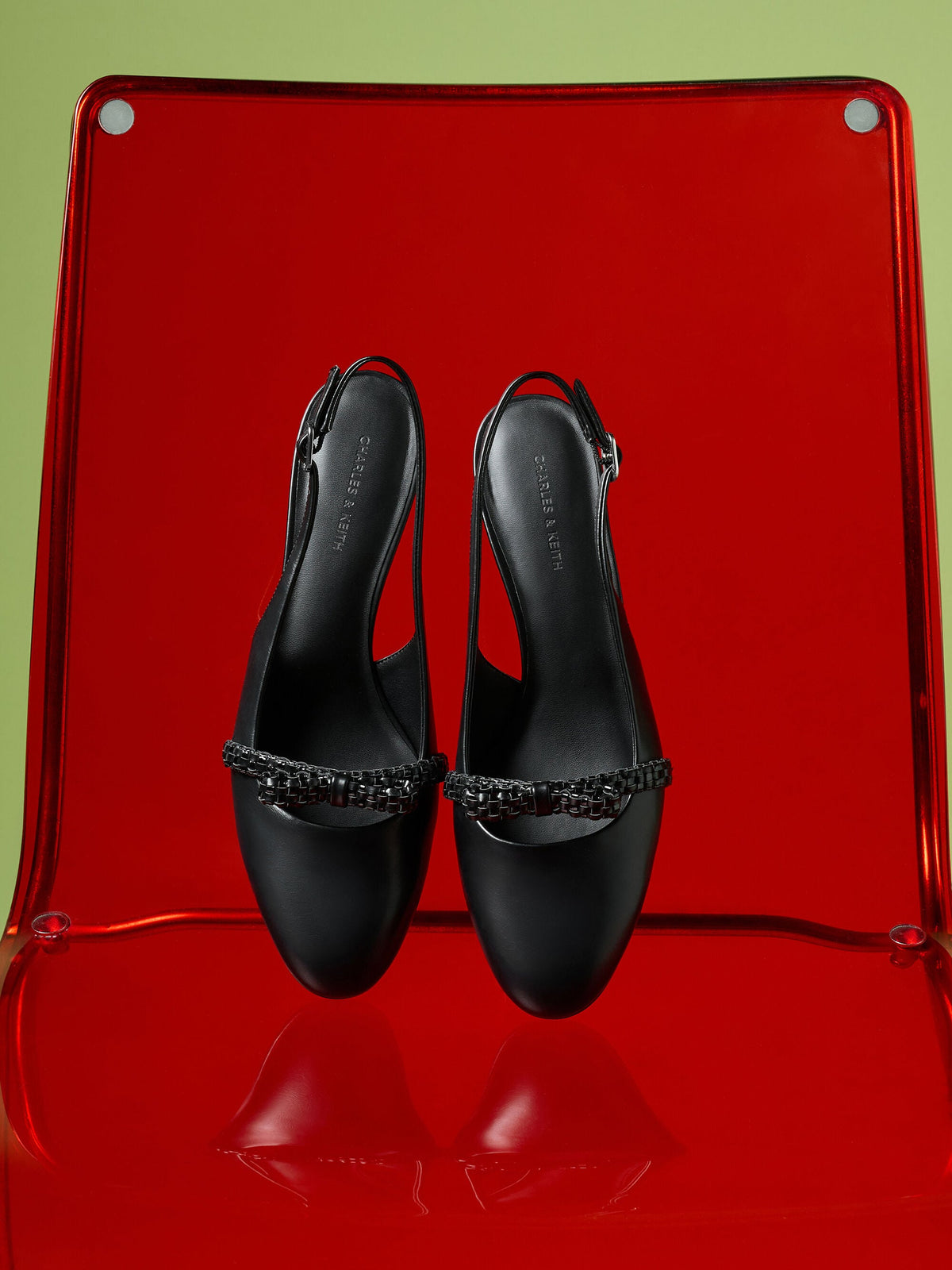 CHARLES & KEITH Smart Buy / Kaleen Slingback Pumps - Black
