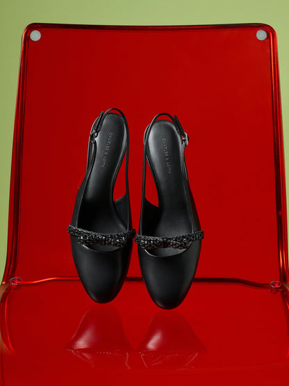 CHARLES & KEITH Smart Buy / Kaleen Slingback Pumps - Black