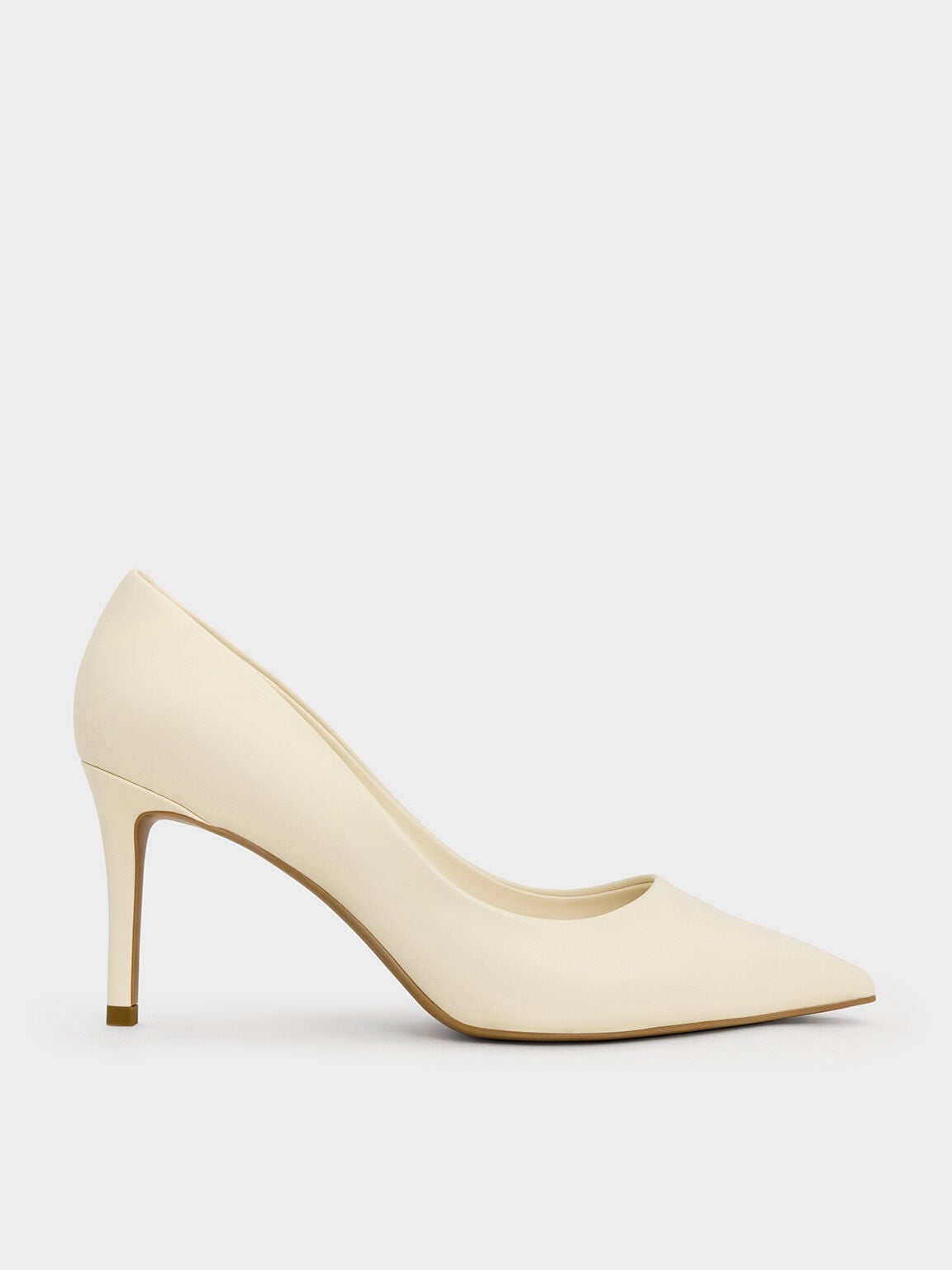 CHARLES & KEITH Trending / Emmy Pointed Stiletto Pumps - Chalk