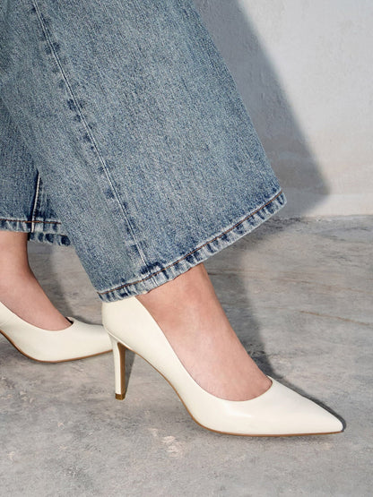 CHARLES & KEITH Trending / Emmy Pointed Stiletto Pumps - Chalk