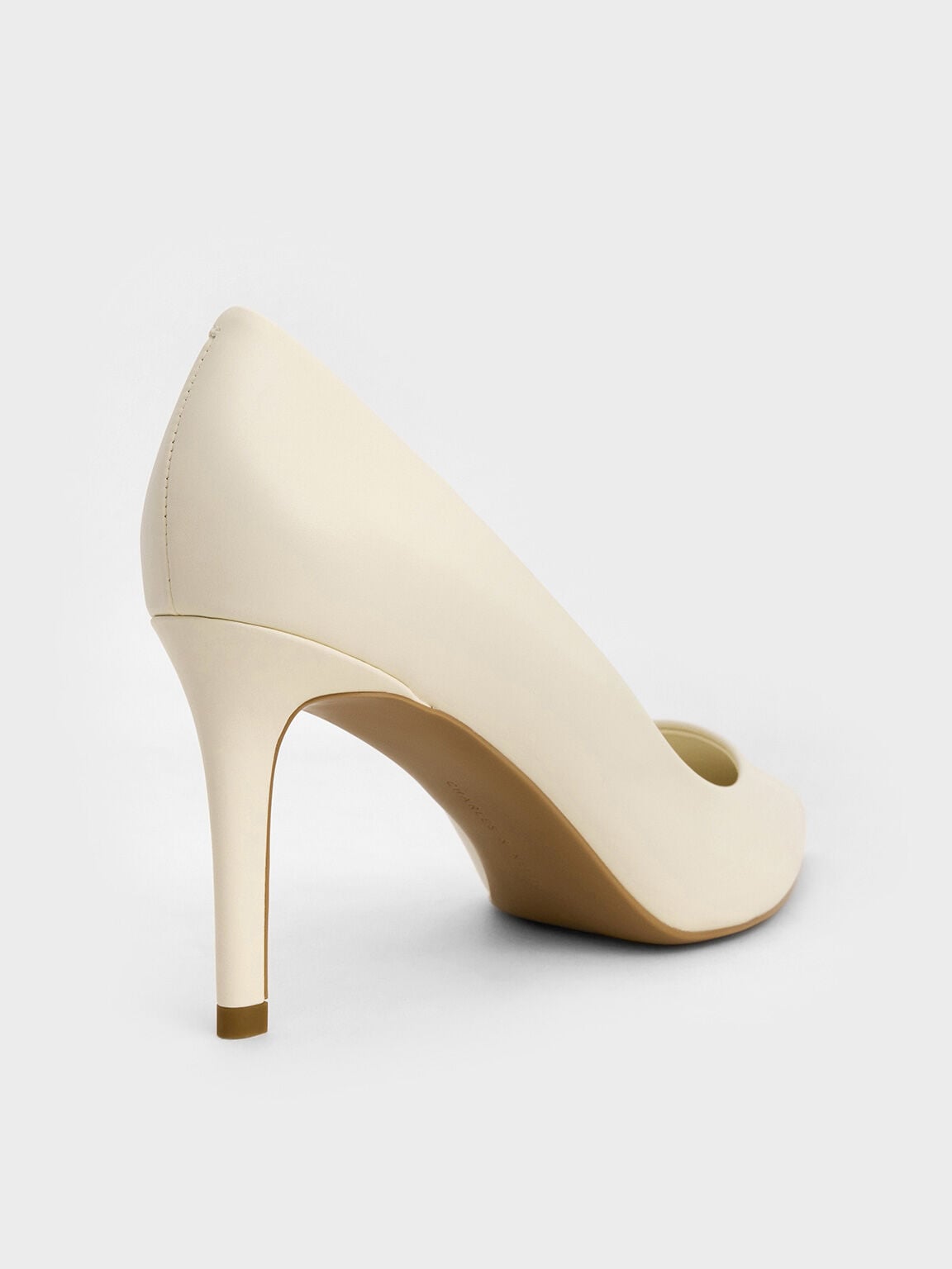 CHARLES & KEITH Trending / Emmy Pointed Stiletto Pumps - Chalk