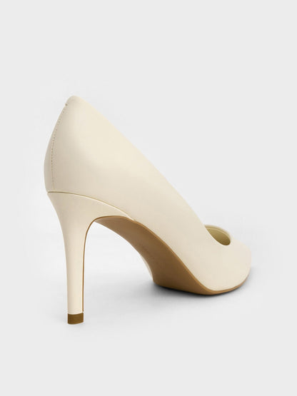CHARLES & KEITH Trending / Emmy Pointed Stiletto Pumps - Chalk