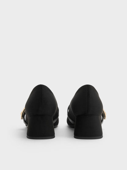 CHARLES & KEITH Featured / Lando Faux Suede Mary Jane Pumps - Black2
