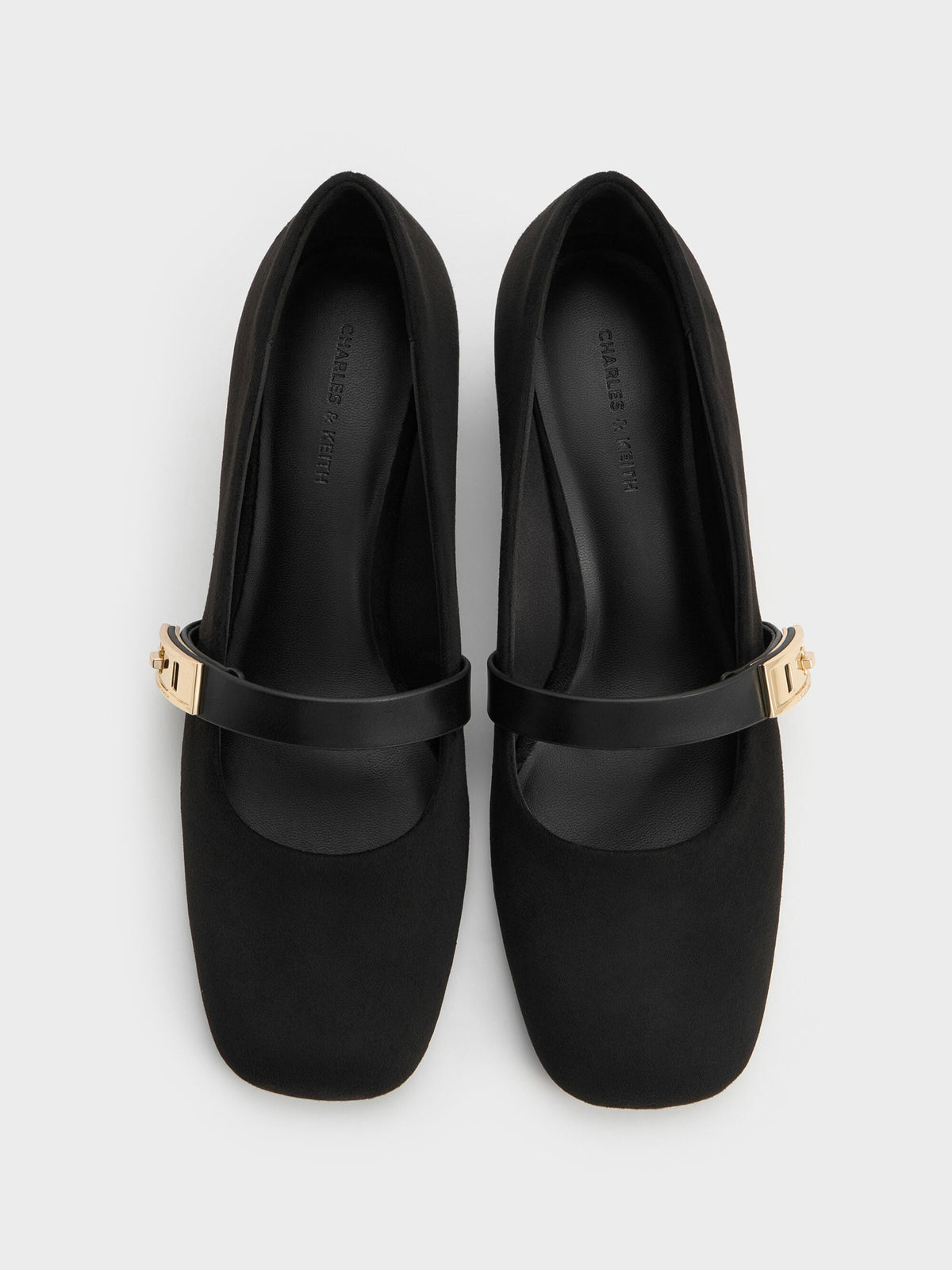 CHARLES & KEITH Featured / Lando Faux Suede Mary Jane Pumps - Black2