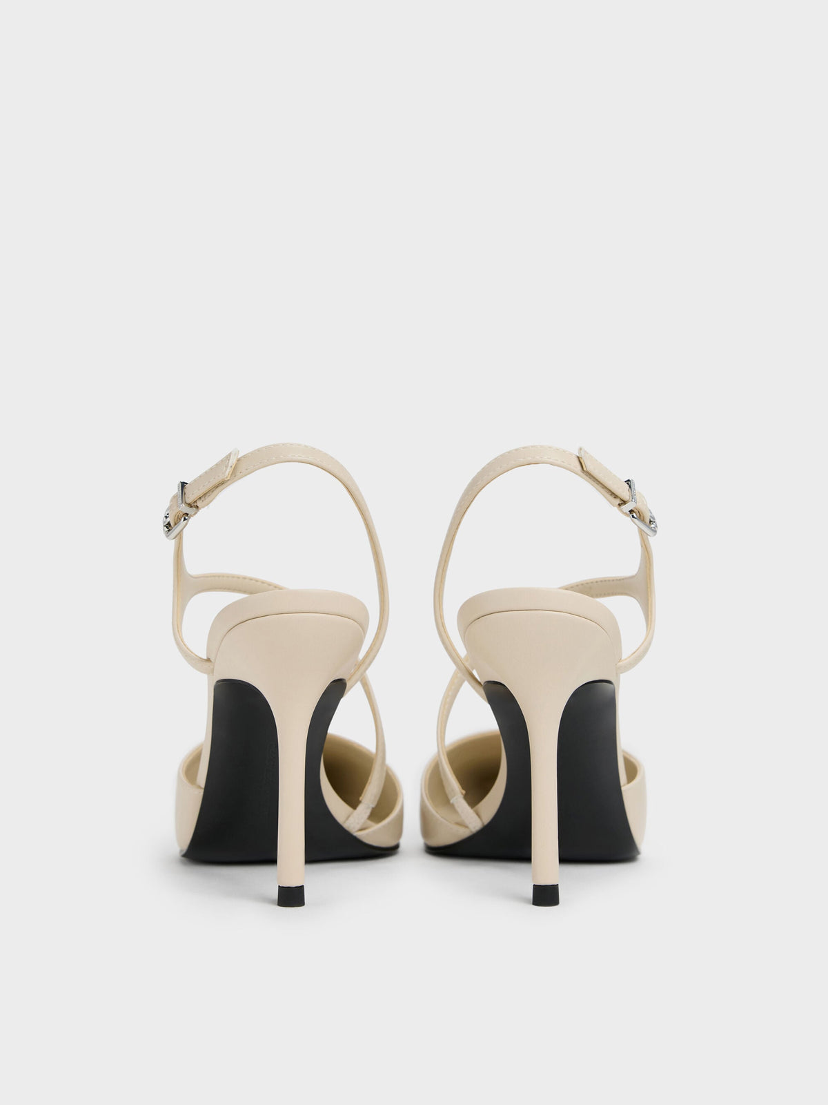 CHARLES & KEITH Smart Buy / Cordelia Pointed Slingback Pumps - Chalk