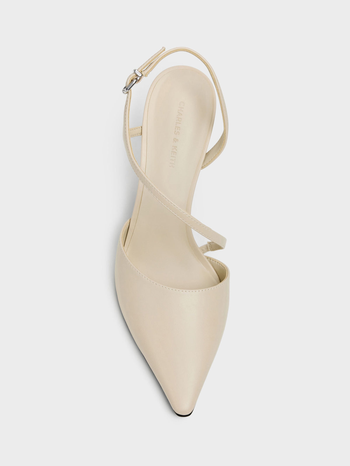 CHARLES & KEITH Smart Buy / Cordelia Pointed Slingback Pumps - Chalk