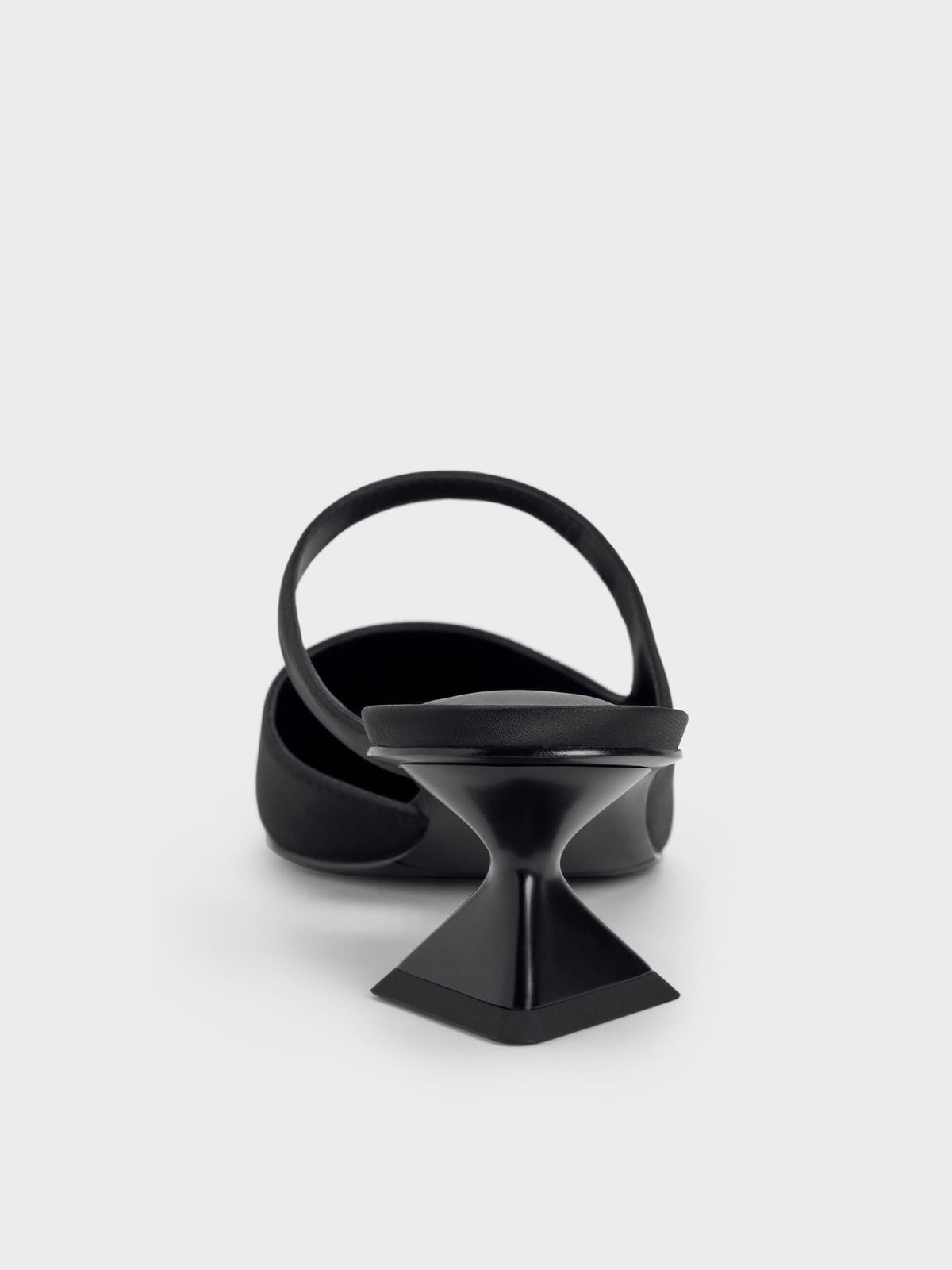 CHARLES & KEITH Popular / Vada Asymmetric Sculptural Heel Pumps - Black